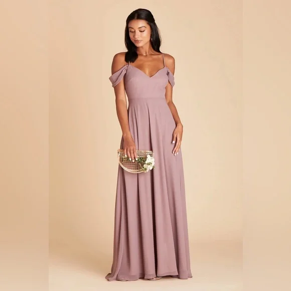 Birdy Grey DEVIN CONVERTIBLE DRESS CHIFFON DARK MAUVE XL NEW NWT BRIDESMAID - Picture 1 of 6